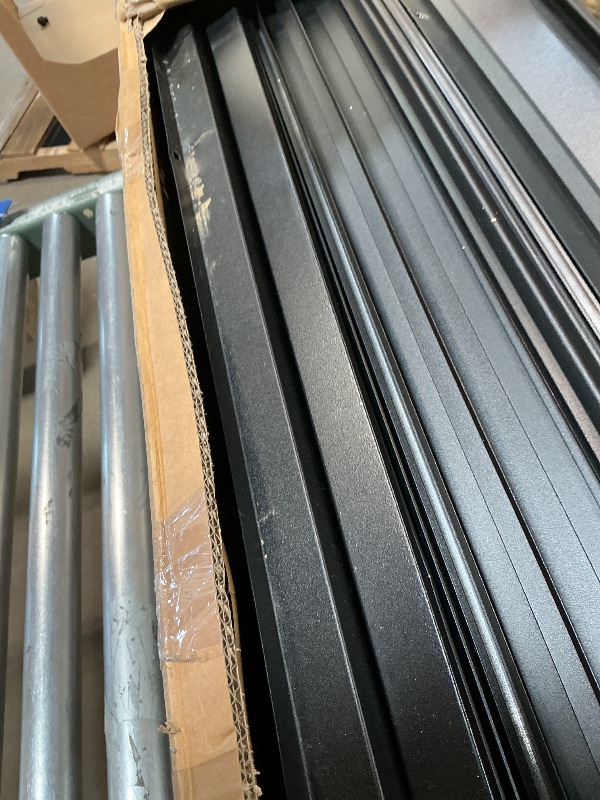 Photo 1 of *** MISSING PANELS JUST BEAMS***8×16 FT Aluminum Polycarbonate Greenhouse, Easy Assembly Walk-in Greenhouse with Roof Vent & Lockable Door, Heavy Duty Outdoor Greenhouse for Patio, Backyard, Garden, Sunroom, Black