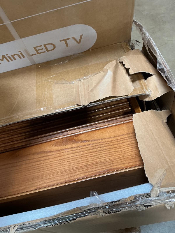 Photo 1 of *** DIFFERENT DESIGN CHECK PHOTOS ***POVISON Fully-Assembled Mid Century Modern TV Stand for 65 inch TV, Sliding Door Entertainment Center with Storage, Wood TV Console, Media Console for Living Room Bedroom(Walnut, 70.87")