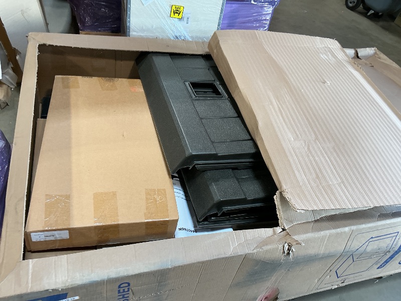 Photo 1 of ***INCOMPLETE SET/ MISSING BOX NUMBER 1 OUT OF 2 BOXES/ ONLY HAS BOX NUMBER 2 OUT OF 2 BOXES**** Suncast 8x10 Ft. Outdoor Storage Shed - Large Resin Outdoor Shed with Floor Included, Lockable Double Doors & Skylights. 547 Cu Ft Tremont Garden Resin Sheds