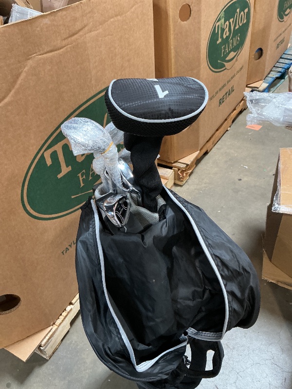 Photo 1 of *** MISSING ONE ***8-Piece Complete Golf Club Set for Men – Adult Golf Clubs with Stand Bag, Driver, Hybrid, 5/7/9/P Irons & Putter, Right Handed(Black)