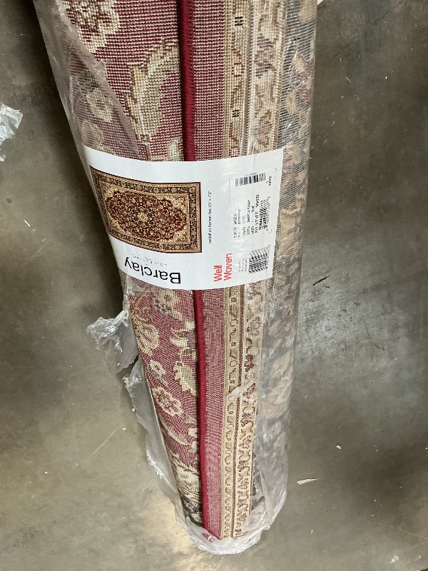 View 3 of ** dirt from transport**Well Woven Barclay Medallion Kashan Red Traditional Area Rug (5'3" x 7'3")