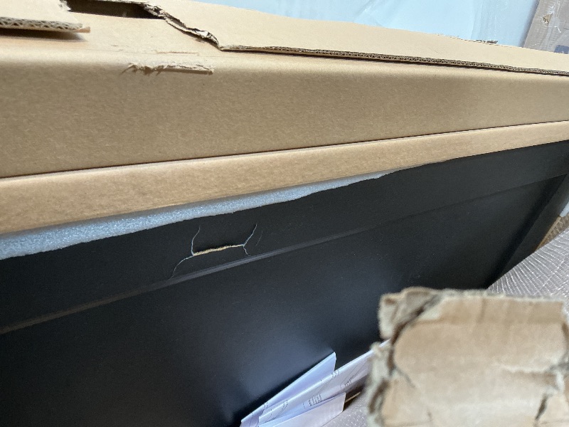 Photo 1 of ** puncture /cracking damage** JUBEST 36in. x 80in. Bifold Door, 1 Panel Bifold Interior Doors, Hollow Core Bi Fold Closet Door with Hardware Kit Include, Folding Doors for Laundry, Pantry & Bedroom, Vinyl Wrapped Textured Black