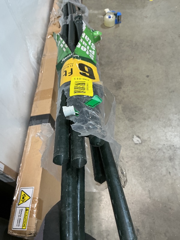 Photo 1 of ** multiple bend damage. One is missing.**Jollybower 10pcs Steel Plant Stakes 6 Feet,Sturdy Plant Sticks, Plastic Coated Metal Garden Stakes Supports Climbing for Tomato, Bean, Flowers, Tree Potted