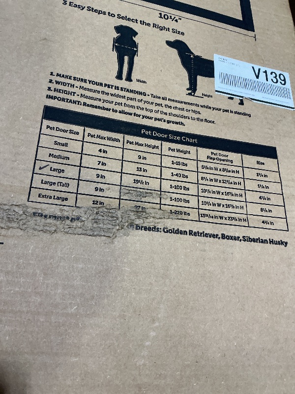 Photo 1 of ** scratch damage** PetSafe Sliding Glass Pet Door - No-Cut DIY Install Doggy Door for Renters - Aluminum Frame - Adjustable Height 91 7/16" to 96" - Ideal for Large Dogs Up to 100 lbs - White