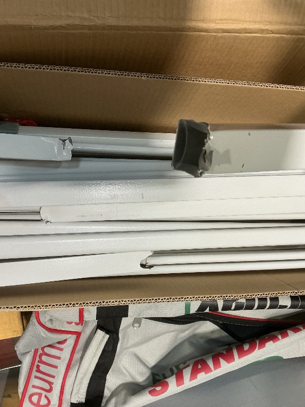View 5 of ** major damage to multiple pieces. Selling for parts** Eurmax USA 10x10ft Pop Up Canopy,Commercial Instant Tent for Outdoor Events,Patented No-Tip Rolling Storage Bag with 4 Sandbags,UV & Water Resistant,Heavy Duty Portable Shelter Gazebo,White