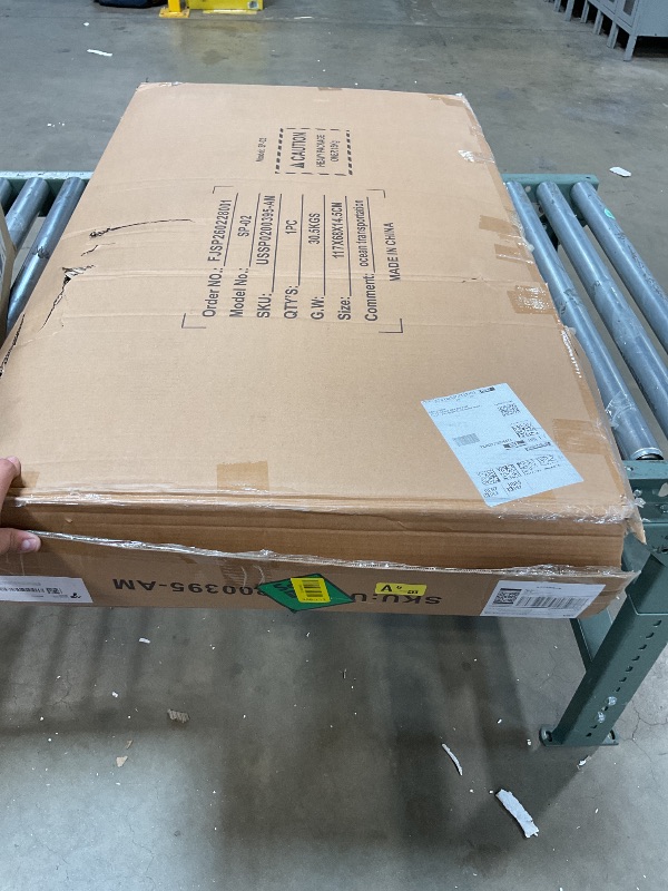 Photo 1 of ***UNKNOWN MISSING PIECES*** 42"-58" Extendable Round Dining Table for 4-6, Kitchen Oval Table with Built-in Flip Leaf & Storage Shelf, Space Saving Modern Design with Sturdy Metal Legs for Kitchen, Living Room & Small Apartments