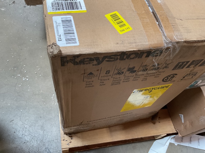 Photo 1 of ** front face plate is cracked/loose** Keystone 10,000 BTU Slider Window Air Conditioner and Dehumidifier, 115V Air Conditioner Window Unit for Bedroom, Living Room, and Small-Medium Sized Rooms up to 450 Sq.Ft, 4-Way Air Direction Control