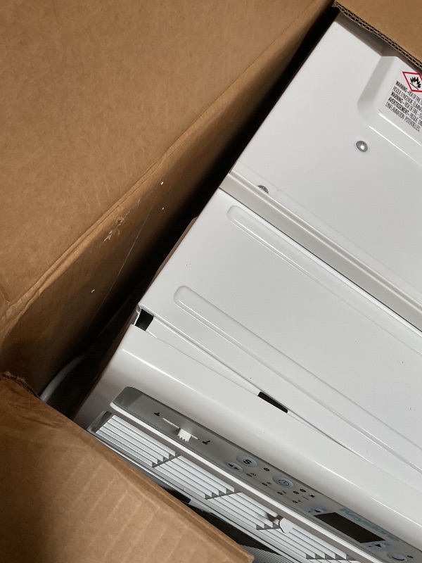 Photo 1 of ** front face plate is cracked/loose** Keystone 10,000 BTU Slider Window Air Conditioner and Dehumidifier, 115V Air Conditioner Window Unit for Bedroom, Living Room, and Small-Medium Sized Rooms up to 450 Sq.Ft, 4-Way Air Direction Control