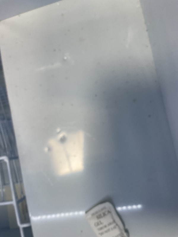 Photo 1 of ** big dent. scrapes/dirt**VEVOR Commercial Ice Cream Display Case, 12.8 Cu.ft Chest Freezer, -19 to 3? Temp Adjustable Mobile Top Deep Freezer with 4 Wire Baskets, 2 Sliding Glass Doors, Locking Casters & LED Strip Lighting