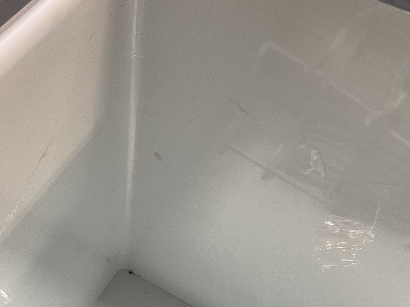 Photo 1 of ** big dent. scrapes/dirt**VEVOR Commercial Ice Cream Display Case, 12.8 Cu.ft Chest Freezer, -19 to 3? Temp Adjustable Mobile Top Deep Freezer with 4 Wire Baskets, 2 Sliding Glass Doors, Locking Casters & LED Strip Lighting