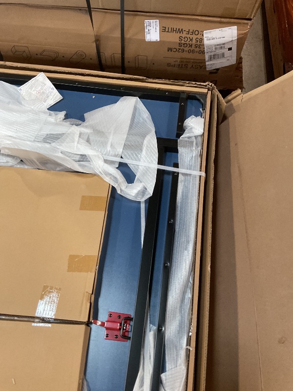 Photo 1 of *BROKEN LEGS* JOOLA Inside Professional MDF Indoor Ping Pong Table with Quick Clamp Table Tennis Net and Post Set - 10 Minute Easy Assembly - Tournament Quality - Foldable with Single Player Playback Mode, Blue