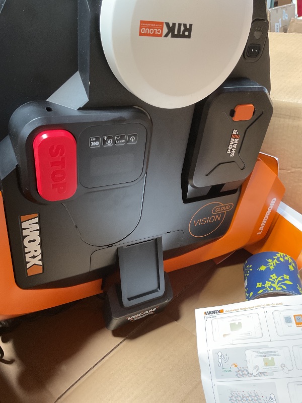 Photo 1 of ** frame is loose *5WORX Landroid Vision Cloud Robot Lawn Mower, No Perimeter Wire Robot Mower for 1/2 Acre, AI Obstacle Avoidance + RTK Cloud Navigation, 30% Slope, Auto Mapping, App Control, WR320