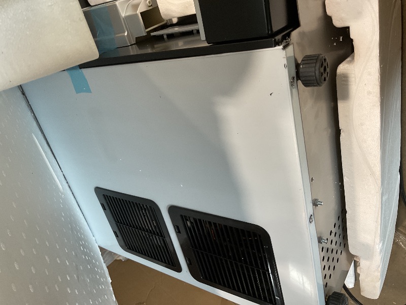 Photo 1 of **FRAME IS LOOSE**11.1in.60 lb./Day Nugget Ice Cubes,Double-Inlet Countertop Ice Maker 2-in-1Ice Maker Water Dispenser in Stainless steel