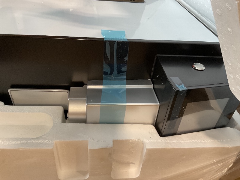 Photo 1 of **FRAME IS LOOSE**11.1in.60 lb./Day Nugget Ice Cubes,Double-Inlet Countertop Ice Maker 2-in-1Ice Maker Water Dispenser in Stainless steel