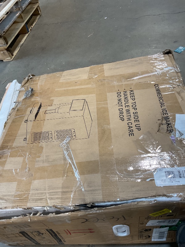 Photo 1 of **FRAME IS LOOSE**11.1in.60 lb./Day Nugget Ice Cubes,Double-Inlet Countertop Ice Maker 2-in-1Ice Maker Water Dispenser in Stainless steel
