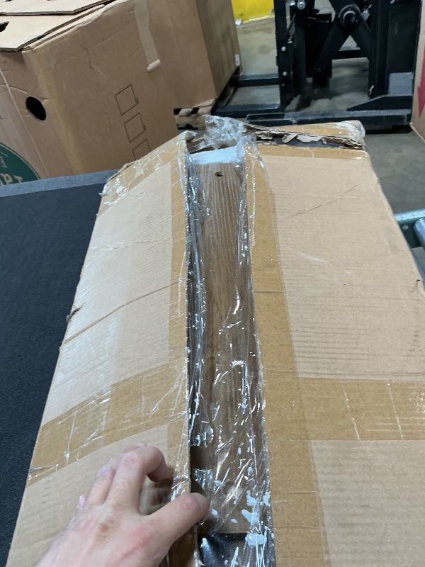 Photo 1 of *** DAMAGED BOX ASSEMBLY PIECES MISSING ***Tribesigns 70.9" Console Table with Storage, Wood Entryway Entry Table with 3 Arched Shelves for Foyer, Hallway, Living Room, Behind Couch Sofa, Narrow Long, Brown