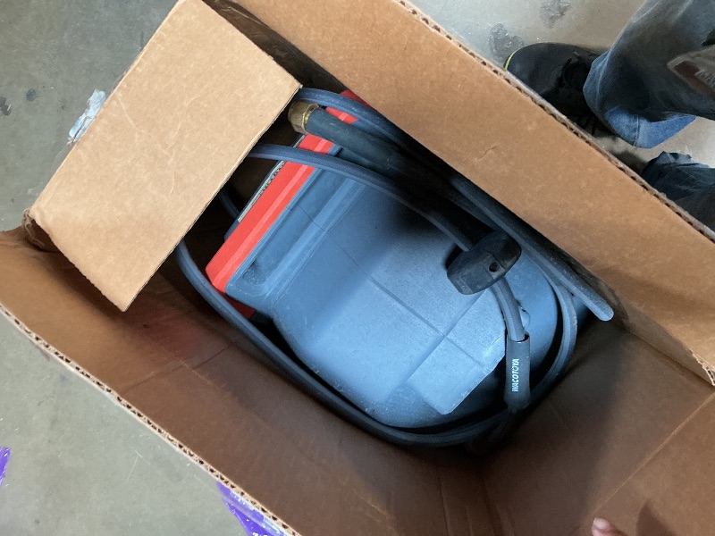 View 2 of *** garden hose missing ***Retractable Garden Hose Reel, 5/8 in x 130ft Heavy Duty Wall Mount Water Hose Reel with Metal Bracket & 9-Pattern Metal Nozzle, Any Length Lock, Slow Retraction and 180° Swivel