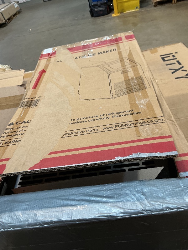 Photo 1 of ***DAMAGED**CRUSHED CORNER***Commercial Ice Maker Machine, 100lbs/24H 45 Cube Ice/Cycle Stainless Steel Under Counter ice Machine with 33lbs Ice Storage Capacity, Freestanding Ice Maker for Restaurant, Bars, Home and Offices
