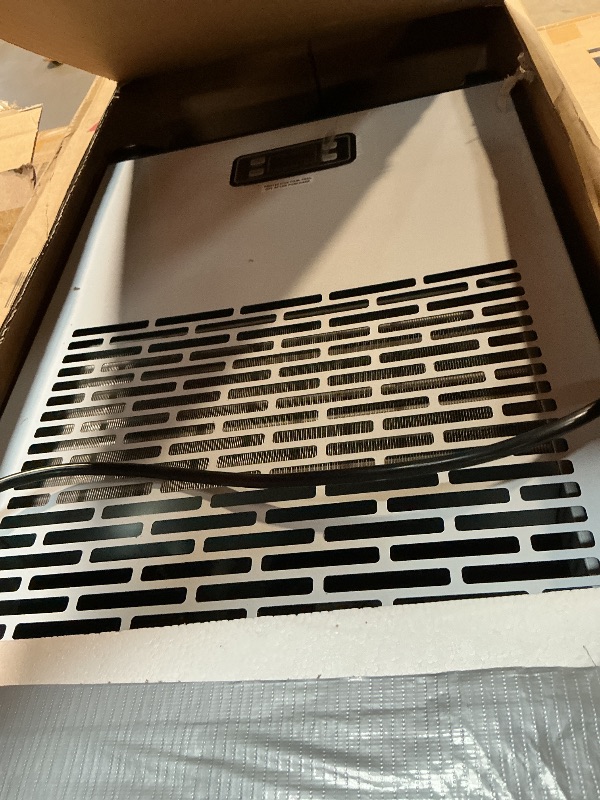 Photo 1 of ***DAMAGED**CRUSHED CORNER***Commercial Ice Maker Machine, 100lbs/24H 45 Cube Ice/Cycle Stainless Steel Under Counter ice Machine with 33lbs Ice Storage Capacity, Freestanding Ice Maker for Restaurant, Bars, Home and Offices