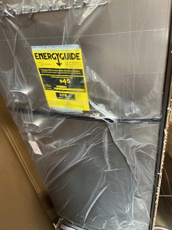 Photo 1 of *** MAJOR DENT ON FRONT***Frigidaire, 2 Door Apartment Size Refrigerator/Freezer Combo, 7.5 cu ft, Platinum Series, Stainless, 23" D x 21.5" W x 55.5" H