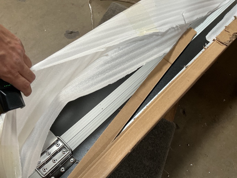 Photo 1 of *** 15 FOOT LENGTH WRONG ROUTING CAN BE USED FOR PARTS ***Elite Screens Aeon CineGrey 3D, 120" Fixed Frame CLR/ALR Projector Screen 16:9, Standard Throw Projection, Edge Free Ceiling & Ambient Light Rejecting, Wall-Mounted, for Movie Home Theater, AR120DH