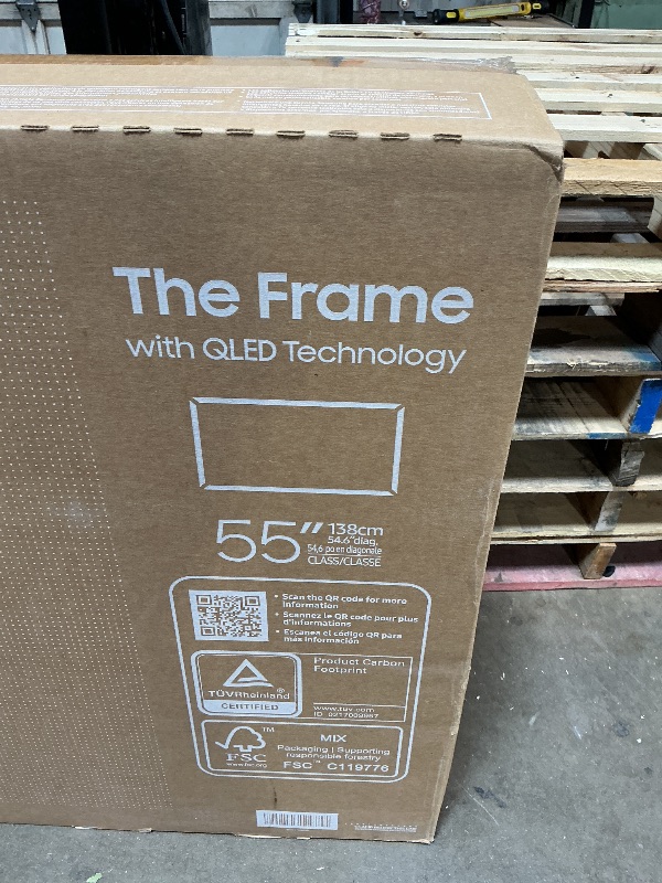 Photo 1 of ***USED***Samsung 55-Inch Class The Frame LS03F 4K QLED Smart TV (2025 Model) Slim Fit Wall Mount, Modern Frame Design, NQ4 AI Gen2 Processor, Art Mode, Artful Picture Quality, Samsung Vision AI, Alexa Built-in