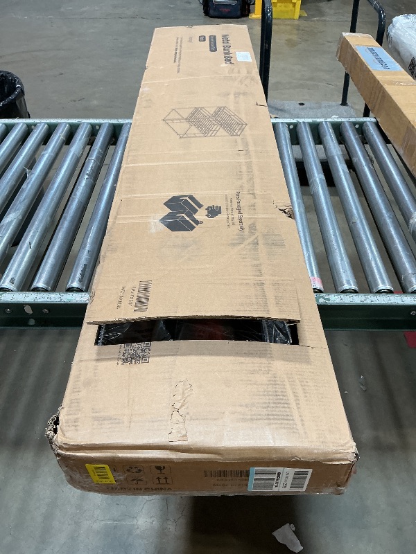 Photo 1 of ***PARTS ONLY***MISSING PIECES*** Feetice Metal Triple Bunk Bed, Twin Over Twin Over Twin Heavy Duty Bunkbeds, Full-Length Guardrail Family-Friendly for All Ages, Bedroom, No Box Spring Needed, Easy Assembly, Black