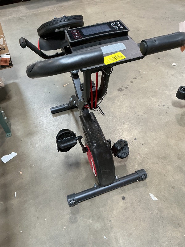 Photo 1 of ** missing back end caps. batteries are dead**YYFITT 3-IN-1 Exercise Bike with Luminous Digits Display | Folding Stationary Bikes for Home Seniors | Compact Workout Bike with Fully Support Backrest - Wider Seat - 16 Level Magnetic Resistance
