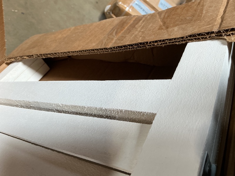 Photo 1 of ** three panels only. Corner is cracking **Room Divider Partition 4 Panel Privacy Screen Folding Screen Wood Frame Screen for Home Office Bedroom