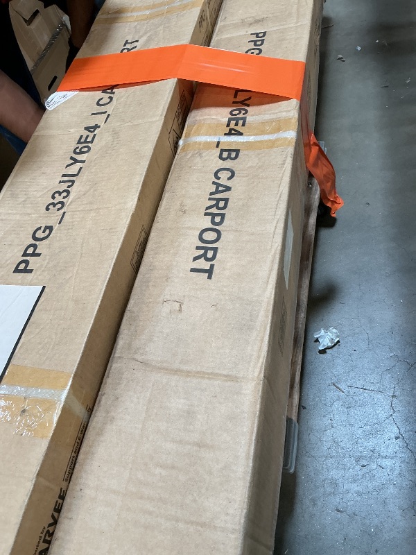 Photo 1 of ** selling for parts as partial set. Four boxes total. One box A. Two boxes of B. Two boxes of I. RUST**Garvee metal, heavy duty carport