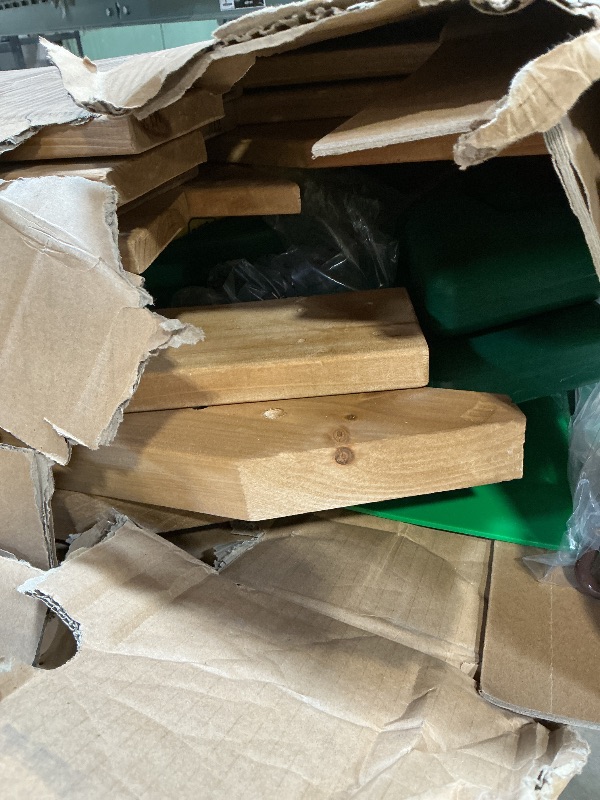 Photo 1 of ** two boxes. Minor scrap damage** Backyard Discovery Montpelier Cedar Wood Swing Set, Wave Slide, Clubhouse, Monkey Bars, Picnic Area, Snack Bar, Belt Swings, Trapeze, Balcony, Playhouse, Working Door, Ladder, Outdoor Playset