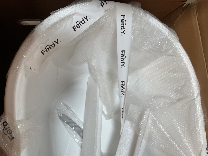 Photo 1 of ** MAJOR DAMAGE. TUB IS SPLITTING FROM TOP LIP.**FerdY 59" Bali Elite Acrylic Freestanding Bathtub, Gracefully Shaped Freestanding Soaking Bathtub, cUPC Certified, Toe-Tap Brushed Nickel Drain and Minimalist Linear Design Overflow Included