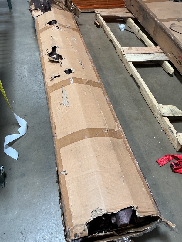 Photo 1 of *** CHIPPED WOOD PIECES ***Backyard Discovery Somerville 14 x 10 Walnut All Cedar Pergola, Durable, Quality Supported Structure, Snow and Wind Supported, Rot Resistant, Electrical Outlet with USB, Deck, Garden, Patio