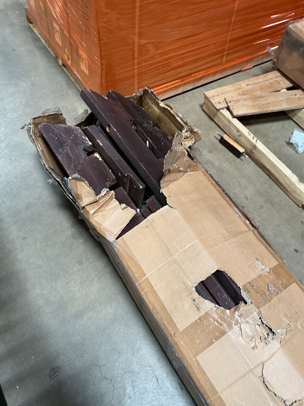 Photo 1 of *** CHIPPED WOOD PIECES ***Backyard Discovery Somerville 14 x 10 Walnut All Cedar Pergola, Durable, Quality Supported Structure, Snow and Wind Supported, Rot Resistant, Electrical Outlet with USB, Deck, Garden, Patio