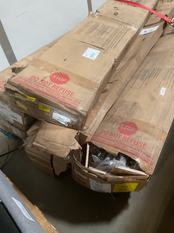 Photo 1 of ** will need a truck for pick up. One Pallet of five boxes.**Backyard Discovery Evanston 10-ft W x 20-ft L x 8-ft 2-in H Black Metal Attached Pergola