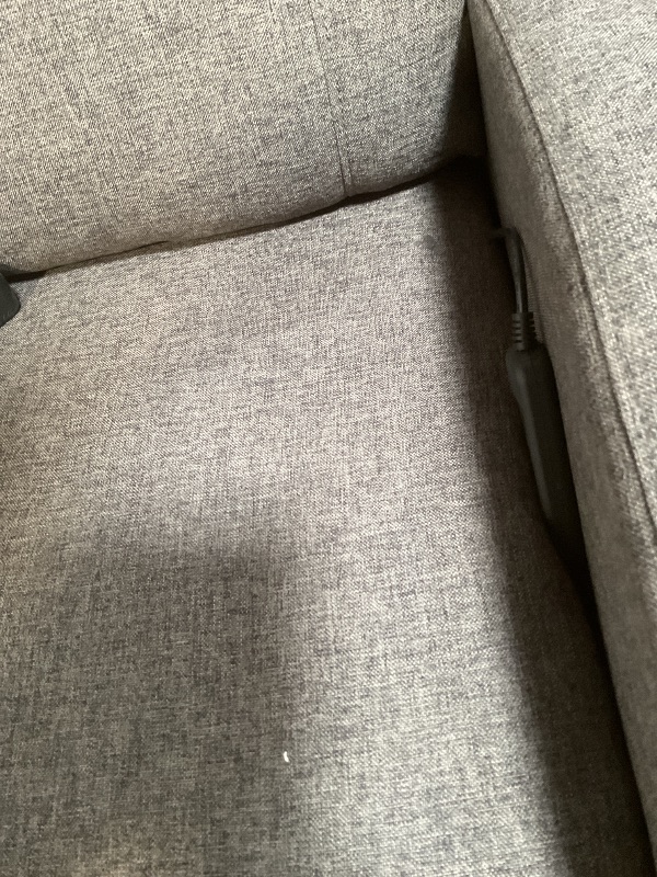 Photo 1 of **DIRT**Sweetcrispy Massage Recliner Chair for Adults, Adjustable Home Theater Seating with Lumbar Support for Living Room, Modern Fabric Reclining for Small Space, Grey