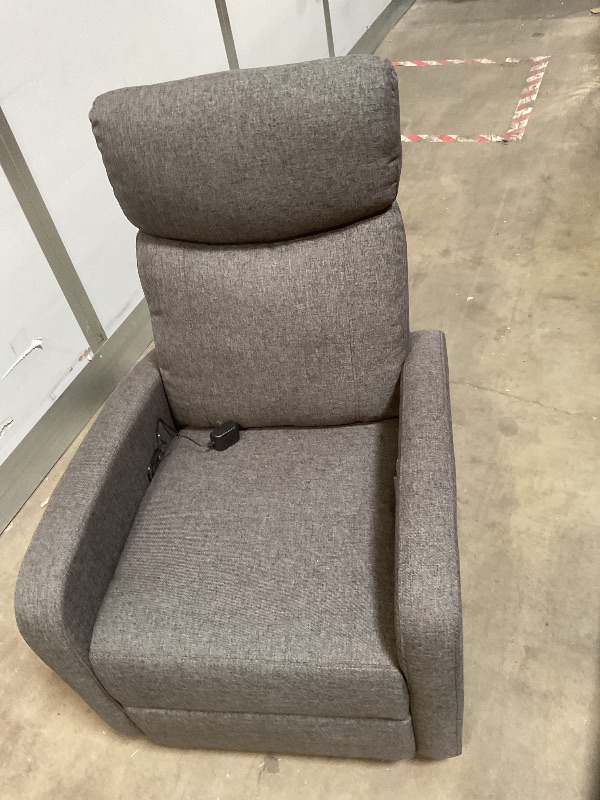 Photo 1 of **DIRT**Sweetcrispy Massage Recliner Chair for Adults, Adjustable Home Theater Seating with Lumbar Support for Living Room, Modern Fabric Reclining for Small Space, Grey