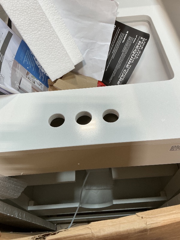 Photo 1 of ****RECOMENDED FOR PARTS/ MISSING ASSEMBLY PIECES (DOOR S & DRAWERS)**** OVE Decors Kansas 24" Single Sink Bathroom Vanity, Simply White