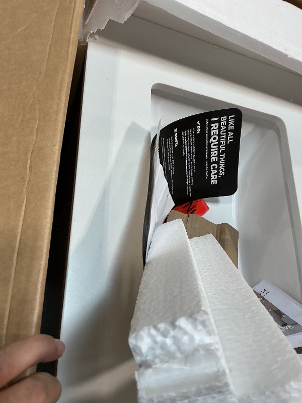 Photo 1 of ****RECOMENDED FOR PARTS/ MISSING ASSEMBLY PIECES (DOOR S & DRAWERS)**** OVE Decors Kansas 24" Single Sink Bathroom Vanity, Simply White