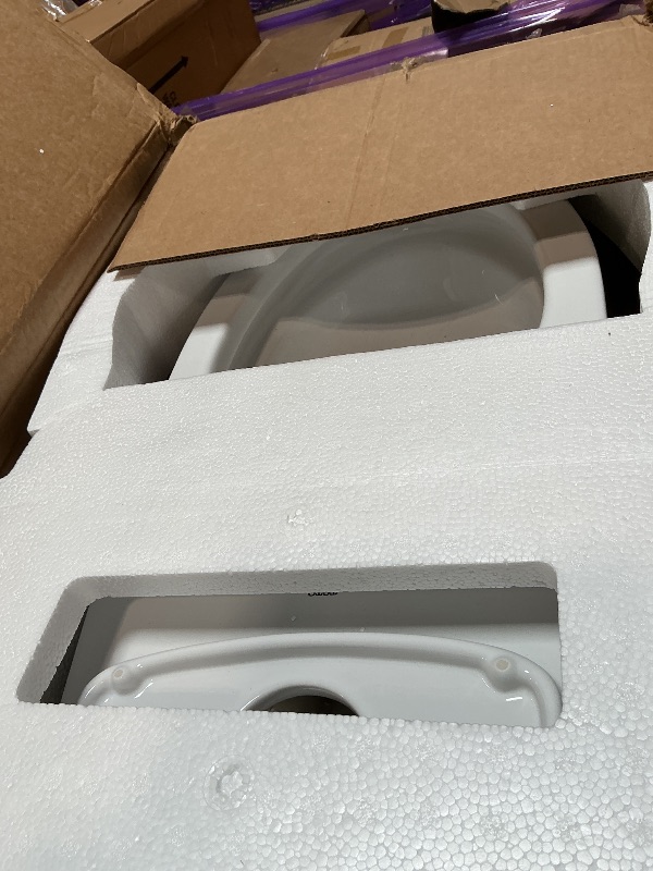 Photo 1 of *** NO TANK OR TOILET SEAT ***TOTO Drake Two-Piece Elongated 1.6 GPF Universal Height TORNADO FLUSH Toilet with CEFIONTECT, Cotton White - CST776CSFG#01
