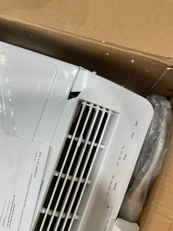 Photo 1 of ** corner of cover is cracked**GE Profile ClearView Window Air Conditioner Unit, 8,300 BTU, Energy Efficient Cooling up to 350 sq ft., Ultra Quiet, SMART Home Capable, Includes Remote, White