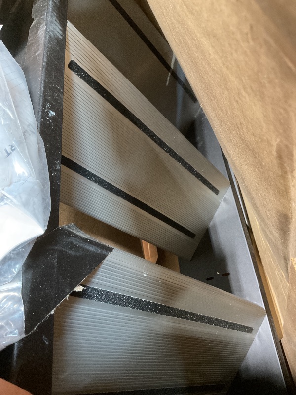 Photo 1 of ** scrapes/dirt **Lippert Solid Step 4.0 Premium Quad RV Camper Entry Steps with Lift Assist Gas Struts, 26" Step Width, XL Top Tread, 8" Rise, 500-lb. Weight Capacity, Adjustable Legs, Recessed Feet - 2024057000
