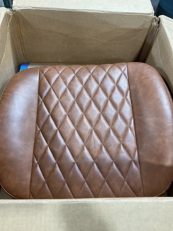 View 3 of *ONLY CHAIR CUSHIONS/PARTIAL SET*YFO Home Office Desk Chair Office Rubber Casters Ergonomic Computer Chair with Lumbar Support Adjustable Height Rolling Swivel Executive Task Armrests Chair? Brown Leather