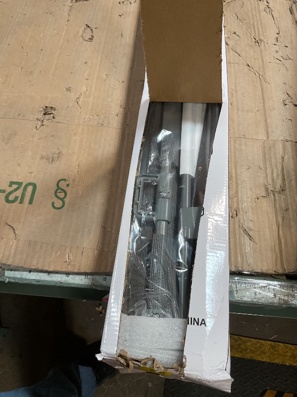 Photo 1 of 100" Wide Weatherproof Outdoor Retractable Dog Gate with No Rust Screws and Rods, Waterproof 8 Ft Retractable Baby Gates Extra Wide, Scratch-Resistant Mesh Long Baby Gates Indoor Extra Long, Gray