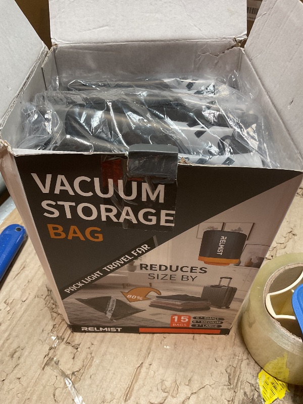 Photo 1 of 15 Pack Travel Vacuum Storage Bags with Portable Cordless Electric Pump