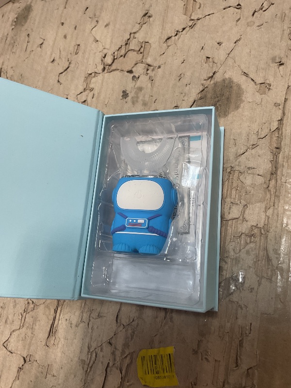Photo 1 of ***partial set/ missing pieces*** RexCodar Ultrasonic Kid's U-Shaped Electric Toothbrush, IPX7 Waterproof, Five Cleaning Modes,Cartoon Astronaut, 60S Smart Reminder (6-12 Age (Blue))