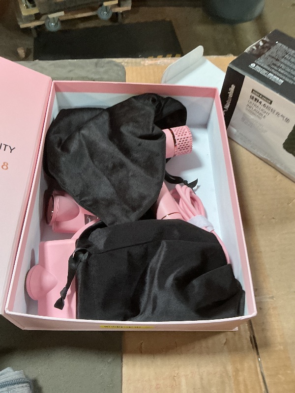 Photo 1 of ***used**ELLA BELLA® Compact Plasma Hair Dryer, Advanced Plasma Technology Blow Dryer with Digital Display, Rapid Drying, Low Noise, & Luxury Velvet Travel Bag - Includes Diffuser & Nozzle- for All Hair Types