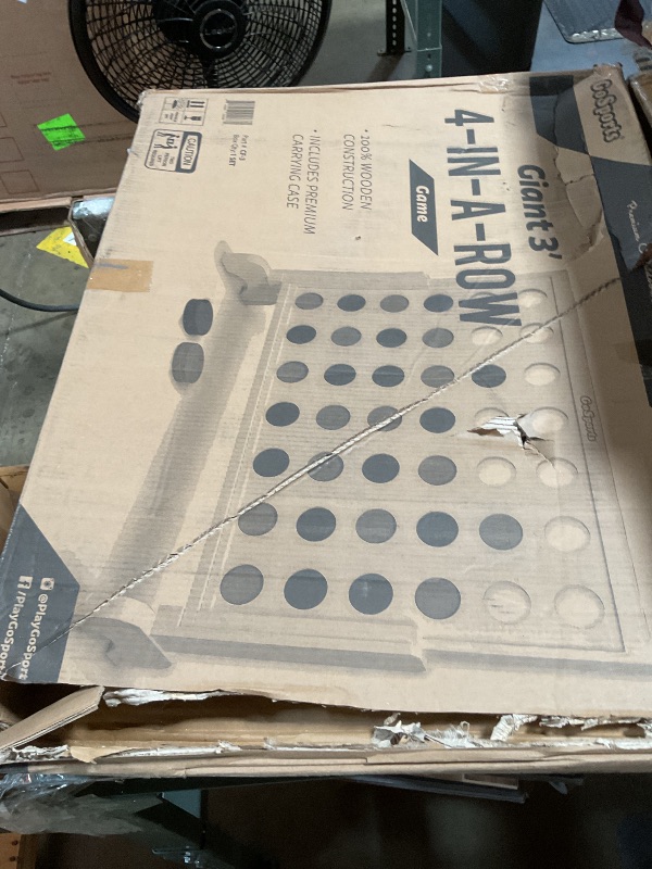 Photo 1 of **FOR PARTS ONLY/ DAMAGED / MISSING GAME PIECES*** GoSports 3 Foot Width Giant 4 in a Row Game with Carrying Case, Made from Wood