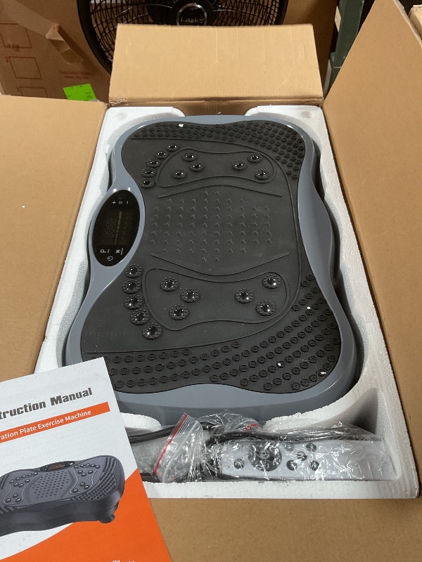 Photo 1 of ***FOR PARTS ONLY/ NON-FUNCTIONAL*** Vibration Plate Exercise Machine, 130 Levels Shake Fitness Vibrating Platform for Lymphatic Drainage Weight Loss, Bluetooth Fat Burner for Women Men, Gray