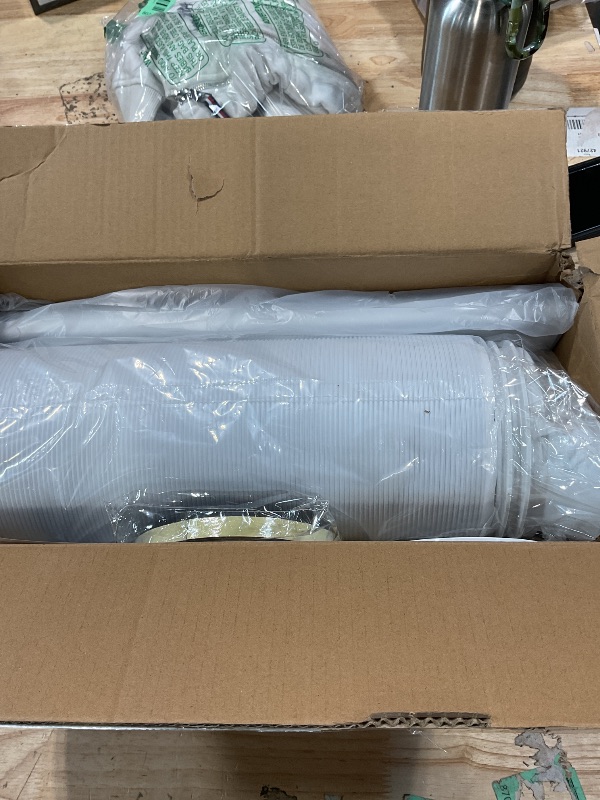 Photo 1 of ***MISSING PIECES*** Ninonly Portable Air Conditioner Window Vent Kit with 5.9"" Exhaust Hose, Portable AC Seal Kit for Sliding Window with 4 Plates, Universal Coupler Fits 5.9 & 5.1 Inch Diameter Exhaust Hose, White